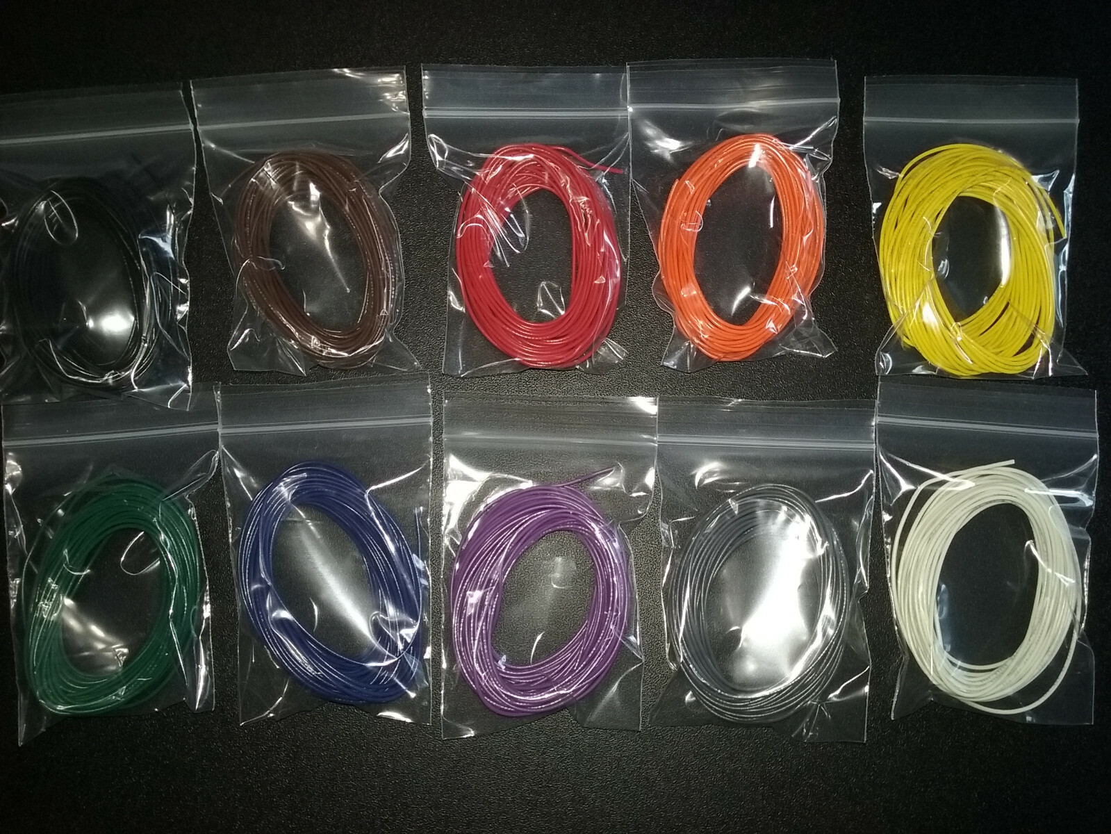 24 AWG Gauge Stranded Hook Up Wire Kit 25 ft Ea 10 Colors UL1007 300 Volt
