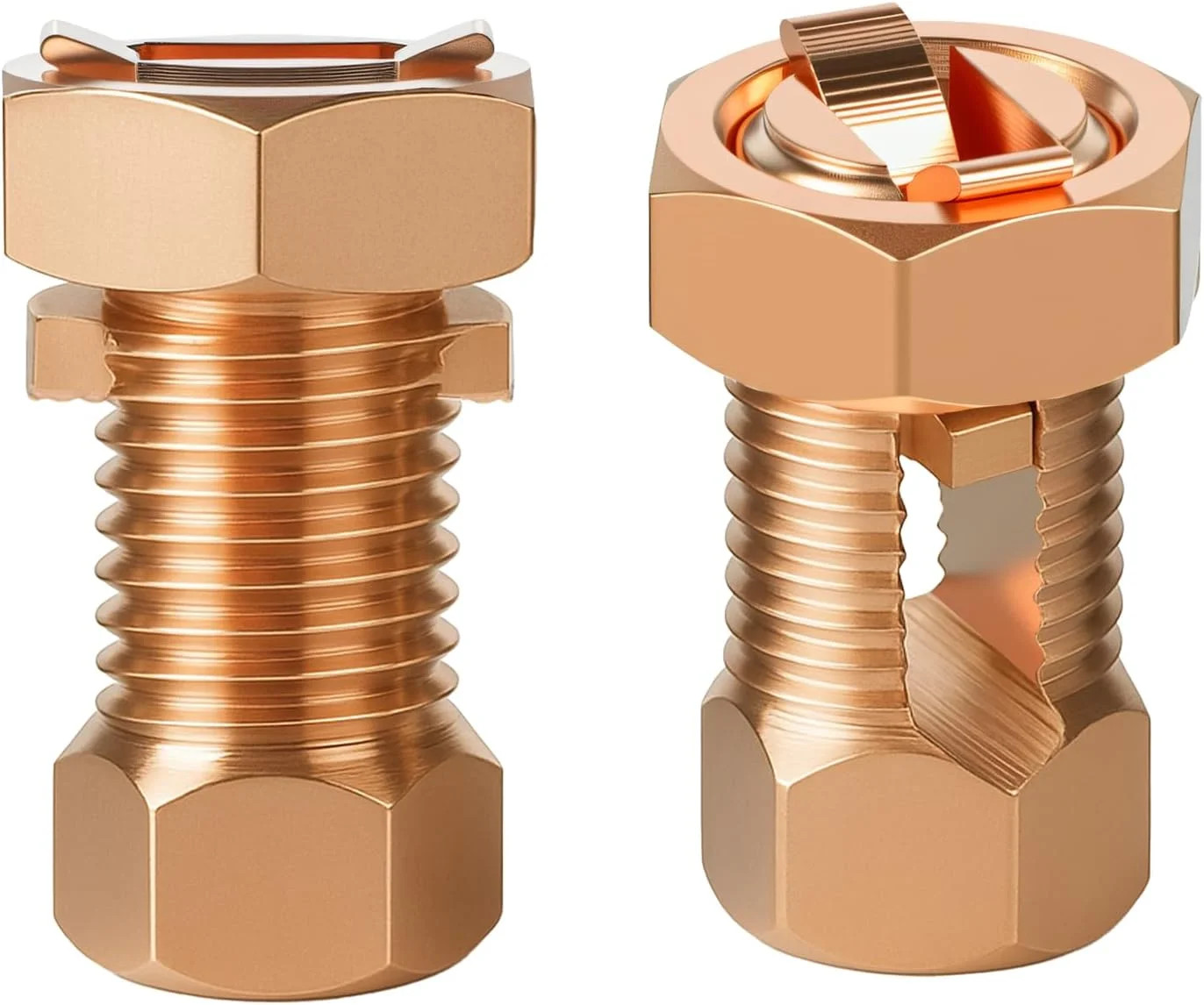 2PCS Split Bolt Connector Superior Strength Split Bolt Connector Copper Groundin