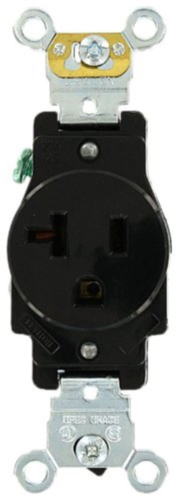 Leviton 20 Amp 125 Volt Heavy Duty Industrial Grade Black Receptacle Outlet