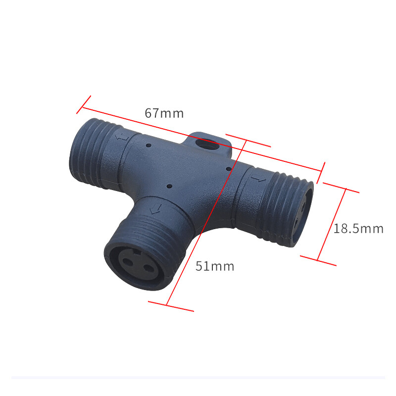 E27 Tee Connector LED Lamp Head Plug String Light Outdoor Waterproof Connect