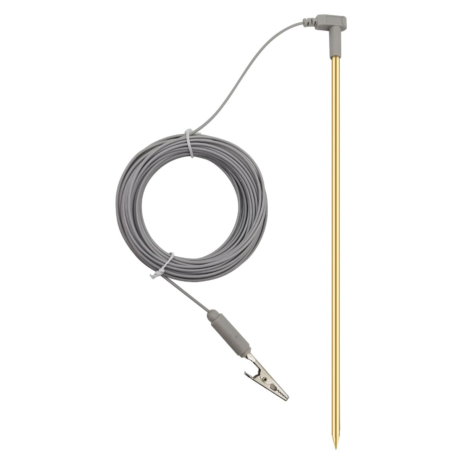Brass Ground Rod with 40ft Wire & Alligator Clip Grounding Bar Earthing rod G…