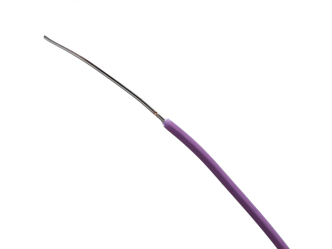 26AWG Solid Conductor Silver Plated Copper, PTFE Insulated Wire, Purple, 100ft