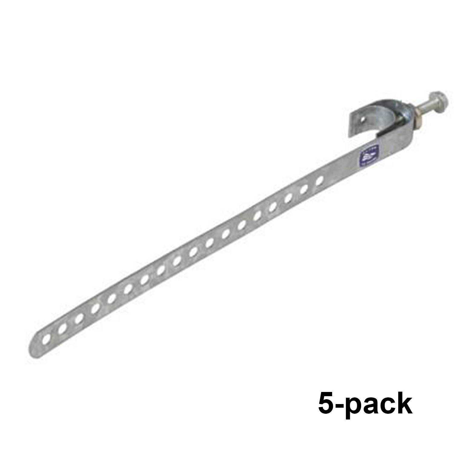 10” Galvanized Steel Ground-Strap, 5 Pack