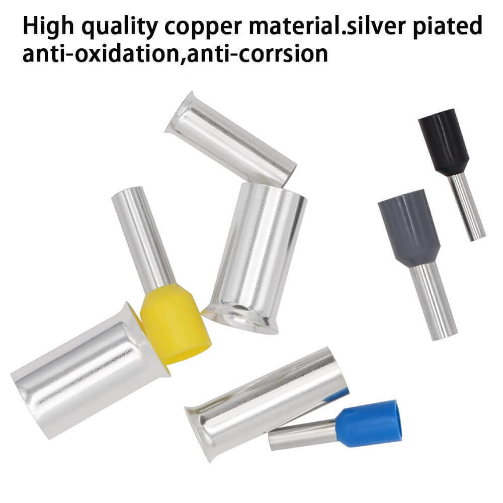 390Pcs AWG 2 4 6 8 10 12 14 16 Wire Ferrules Kits Crimp Terminals Connectors Kit