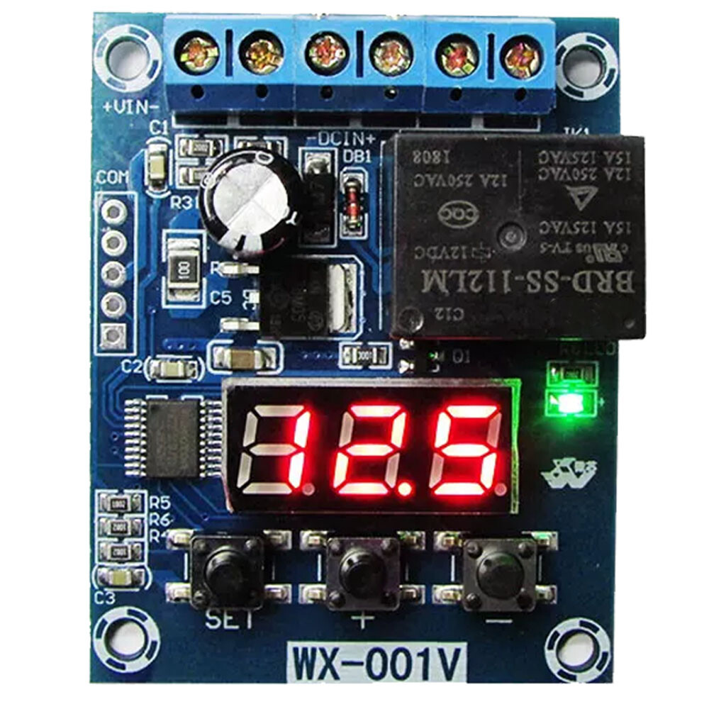 2X DC12V Voltage Detection Module Relay Switch Charging Discharge Monitoring US