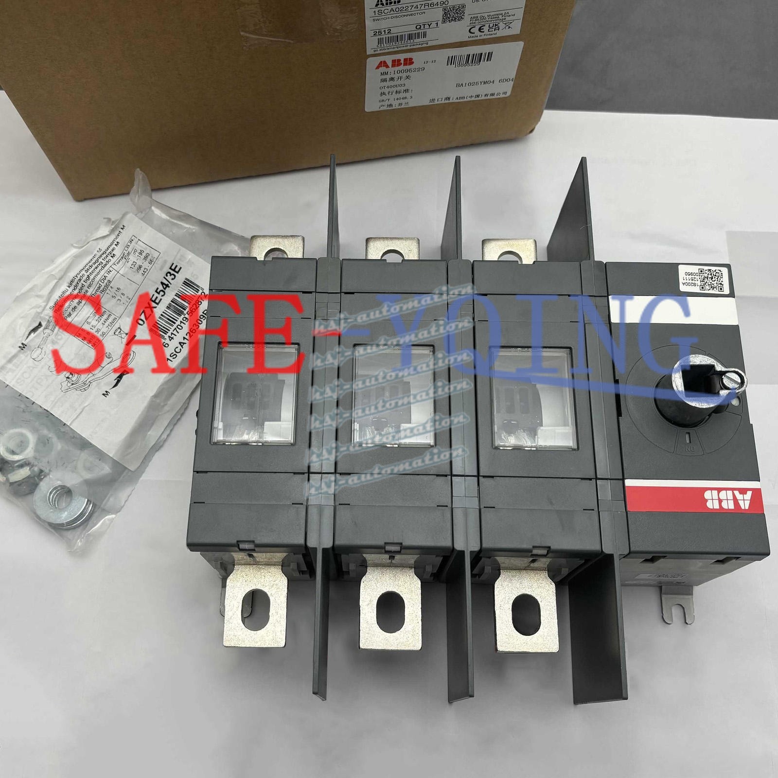 1PCS New Non-Fusible Disconnect Switch OT400U03 for ABB 3-Pole,400Amp,600VAC