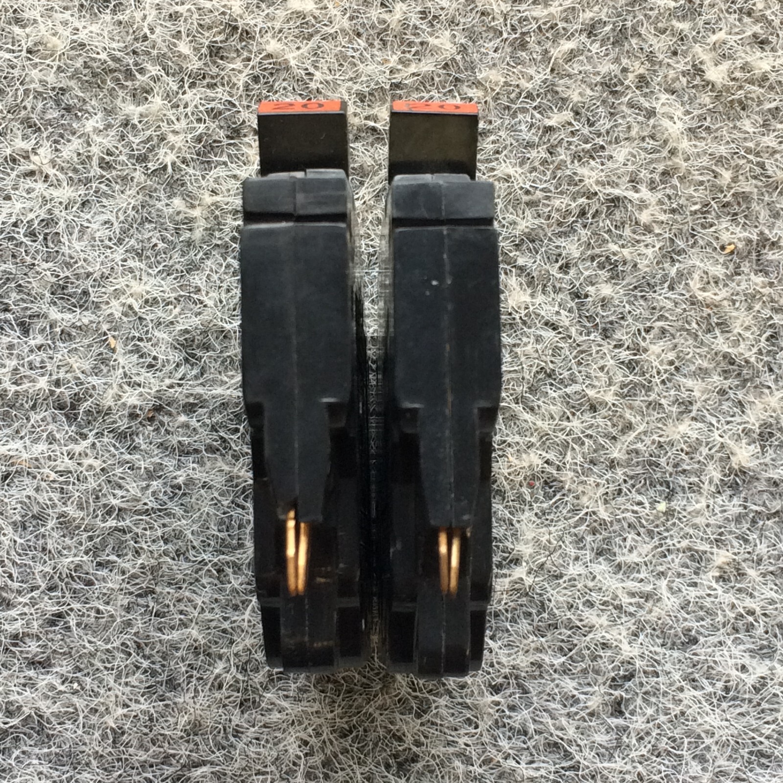 Lot of 2 FPE 20 Amp 1 Pole Stab-Lok Thin Federal Pacific Breakers NC120 Set of 2