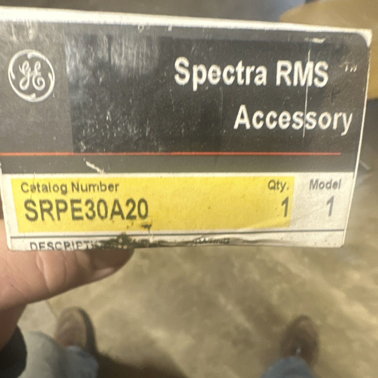 GE SRPE30A20 Rating Plug 30A Adjustable Range for Spectra RMS Breakers