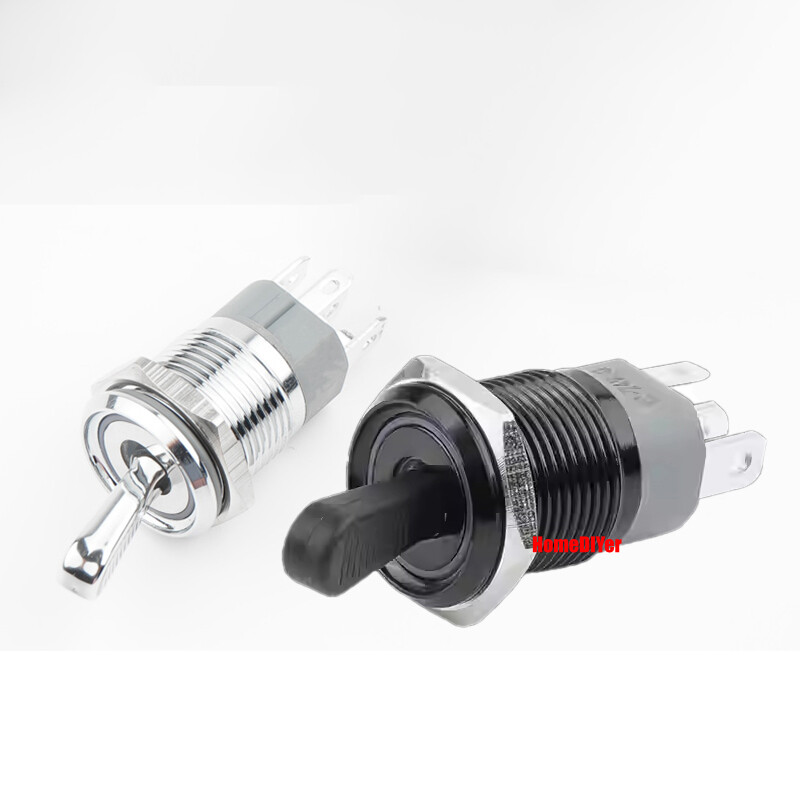 16mm LED Metal Toggle Switches On/Off 2 Positions Waterproof IP65 Button Switch