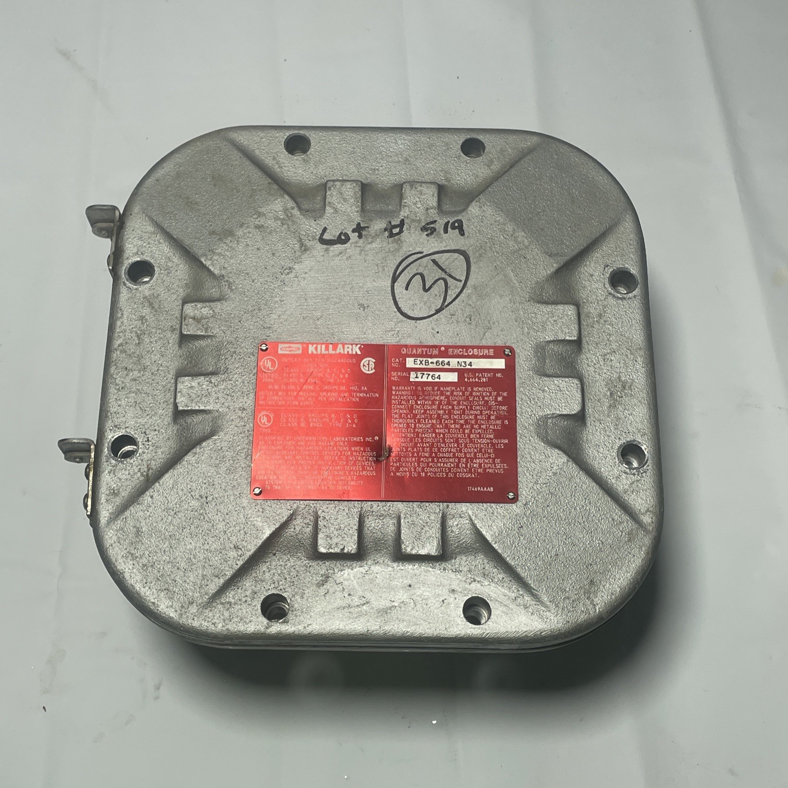 NEW KILLARK EXB-664 N34 EXPLOSIONPROOF ENCLOSURE TYPE 3-4