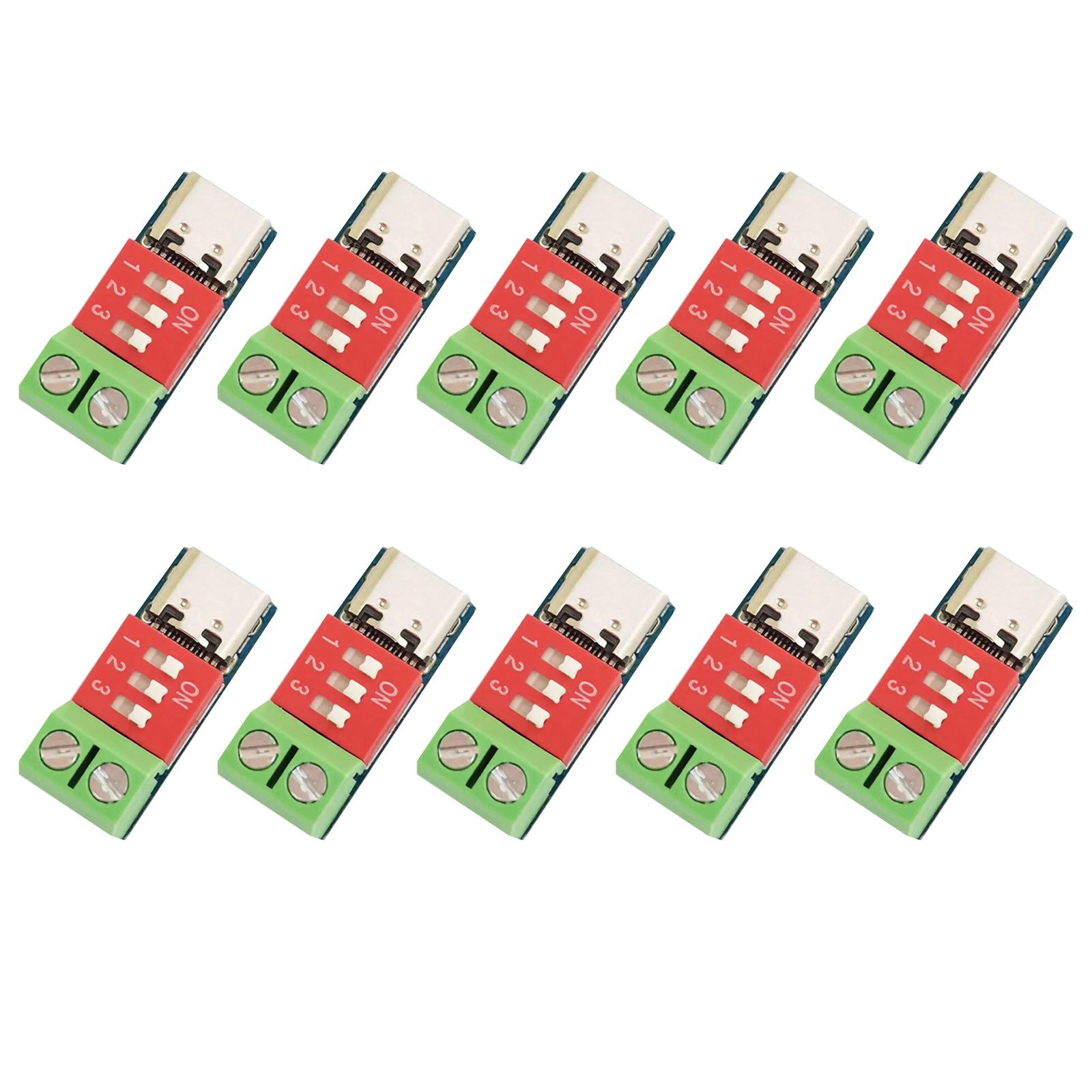 USB-C PD Trigger Module Set 10pcs Adjustable Output up to 20V Fast Charging