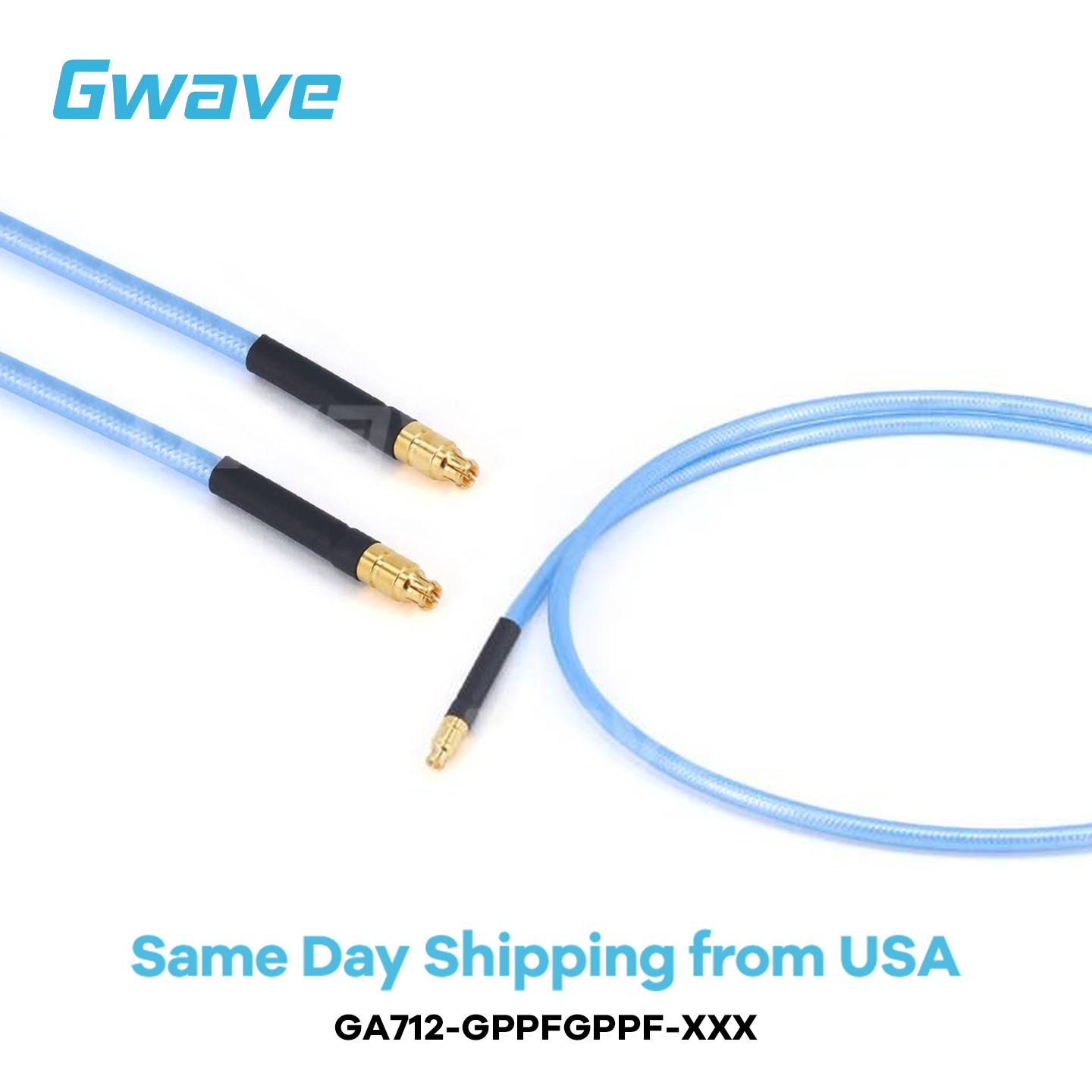 GPPO Female to GPPO Female .086″ Semi-flexible Coax Cable, FEP Jacket, DC-40GHz