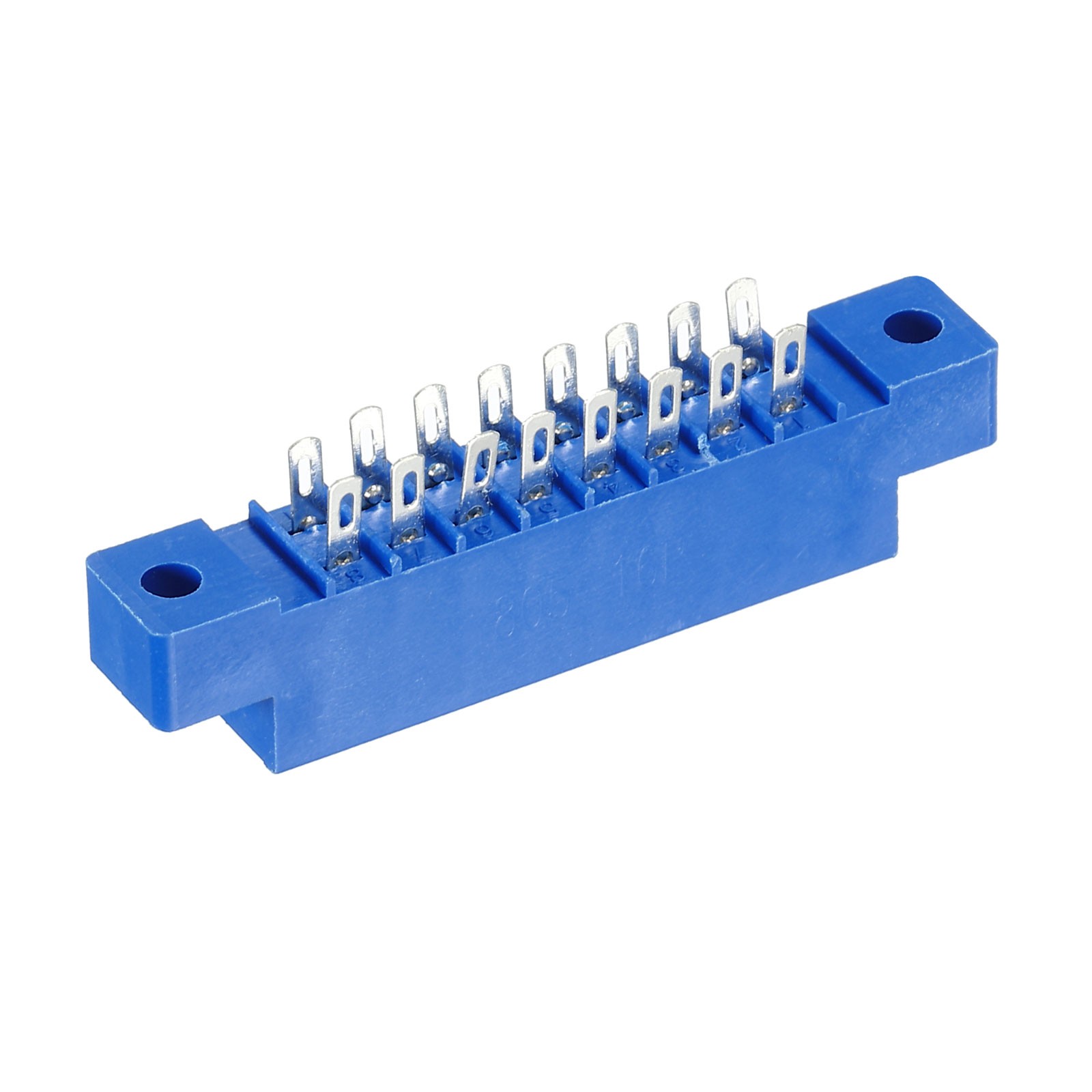 Card Edge Connector Blue Socket 16 Pin Solder Eyelet 3.96mm Pitch