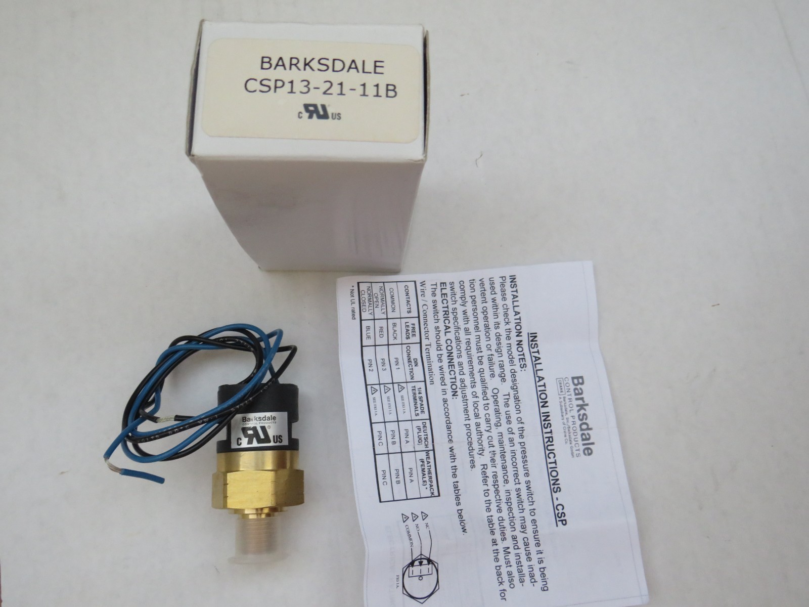 Barksdale CSP1 3-21-11B pressure switch Compact 25-150 PSI Limit SPST NC 1/4 NPT