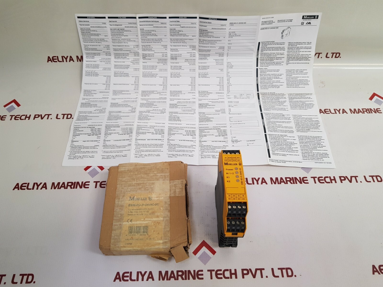 Moeller esr5-no-31-24vac-dc safety relay