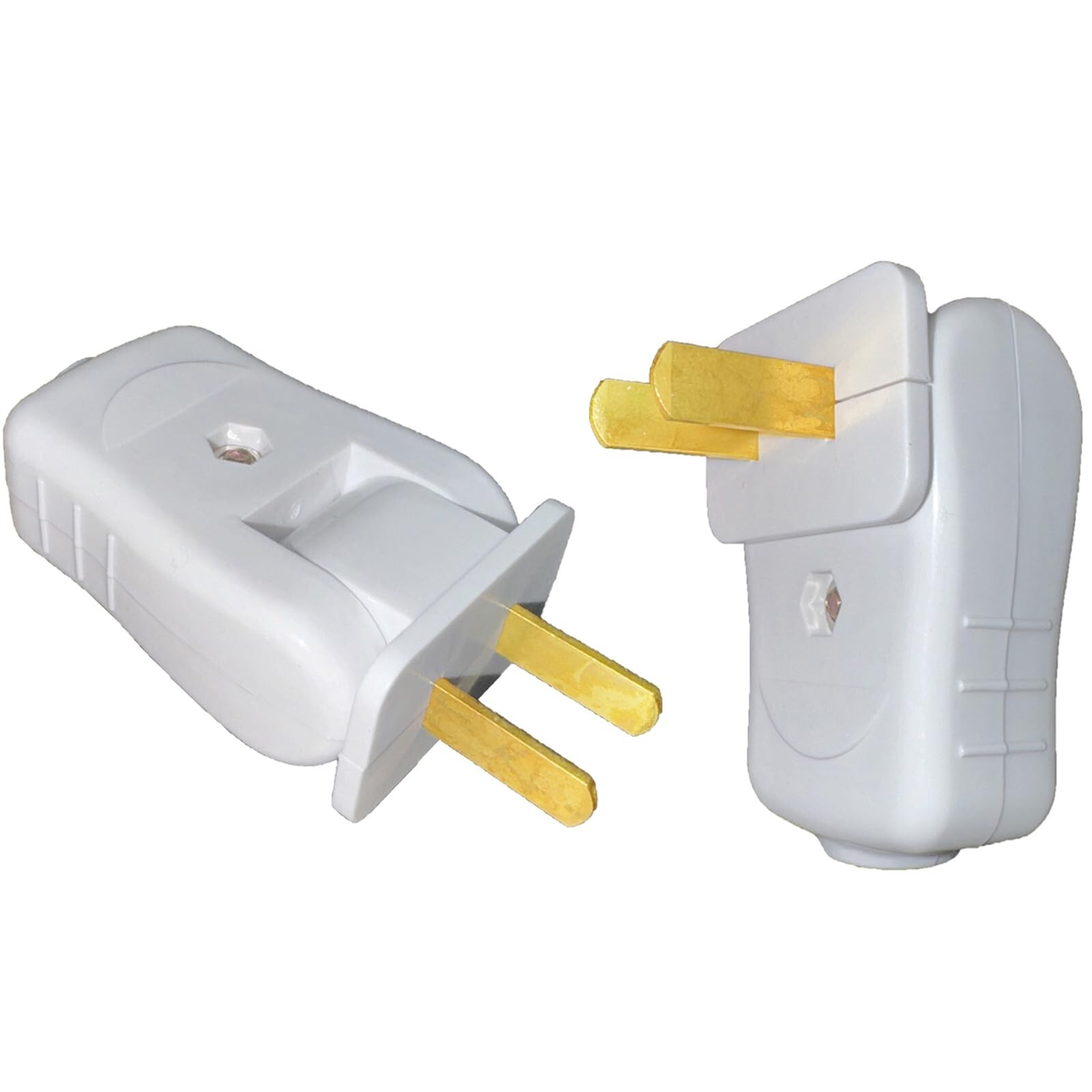 15 Amp Electrical Replacement Plug 2 Prong for Lamp, 2P 2W Straight Blade or …