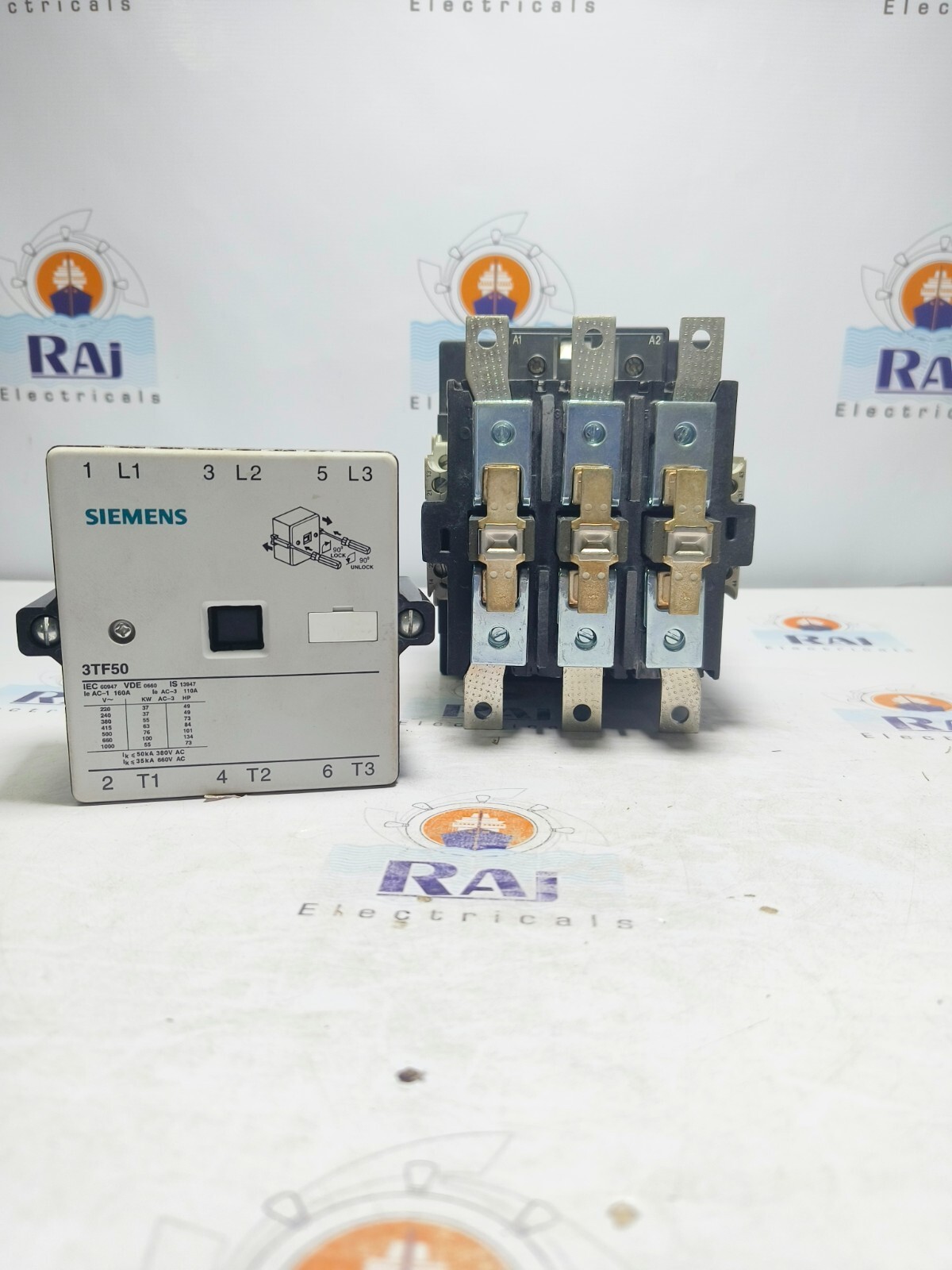 SIEMENS 3TF50 02-0AU0 POWER CONTACTOR (240 to 288V) 50/60HZ AC, 3 Pole (NEW)