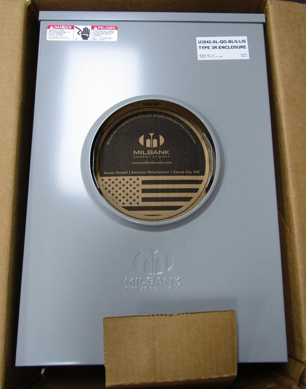 🙌 NEW MILBANK 200 AMP RINGLESS METER SOCKET 600 VAC U3042-XL-QG-BLG-LIS