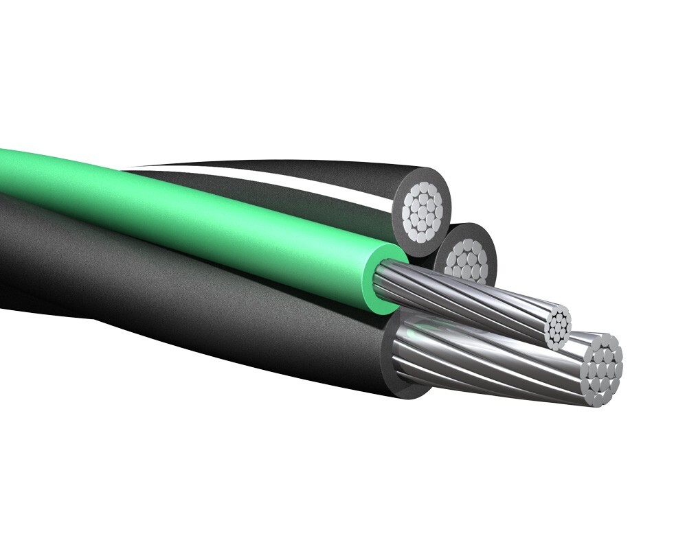 PER FOOT 4/0-4/0-2/0-4 MHF 200 Amp Aluminum Mobile Home Feeder Cable 600V
