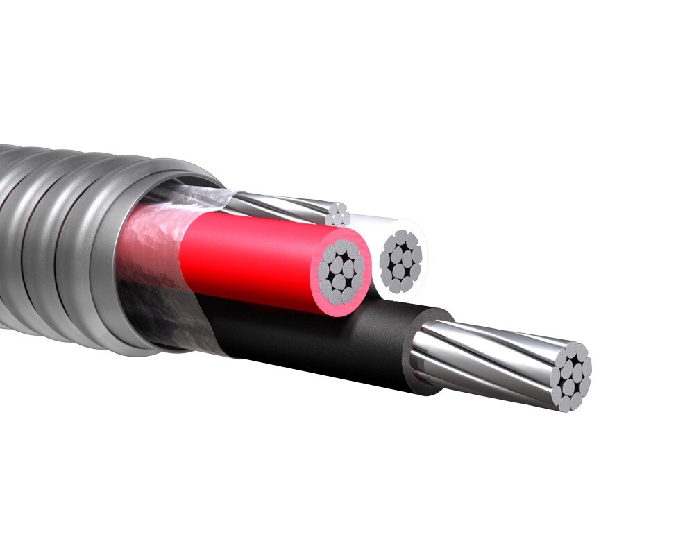 250′ 400/3 With Ground Type MC Aluminum Conductor Metal Clad Cable 600V