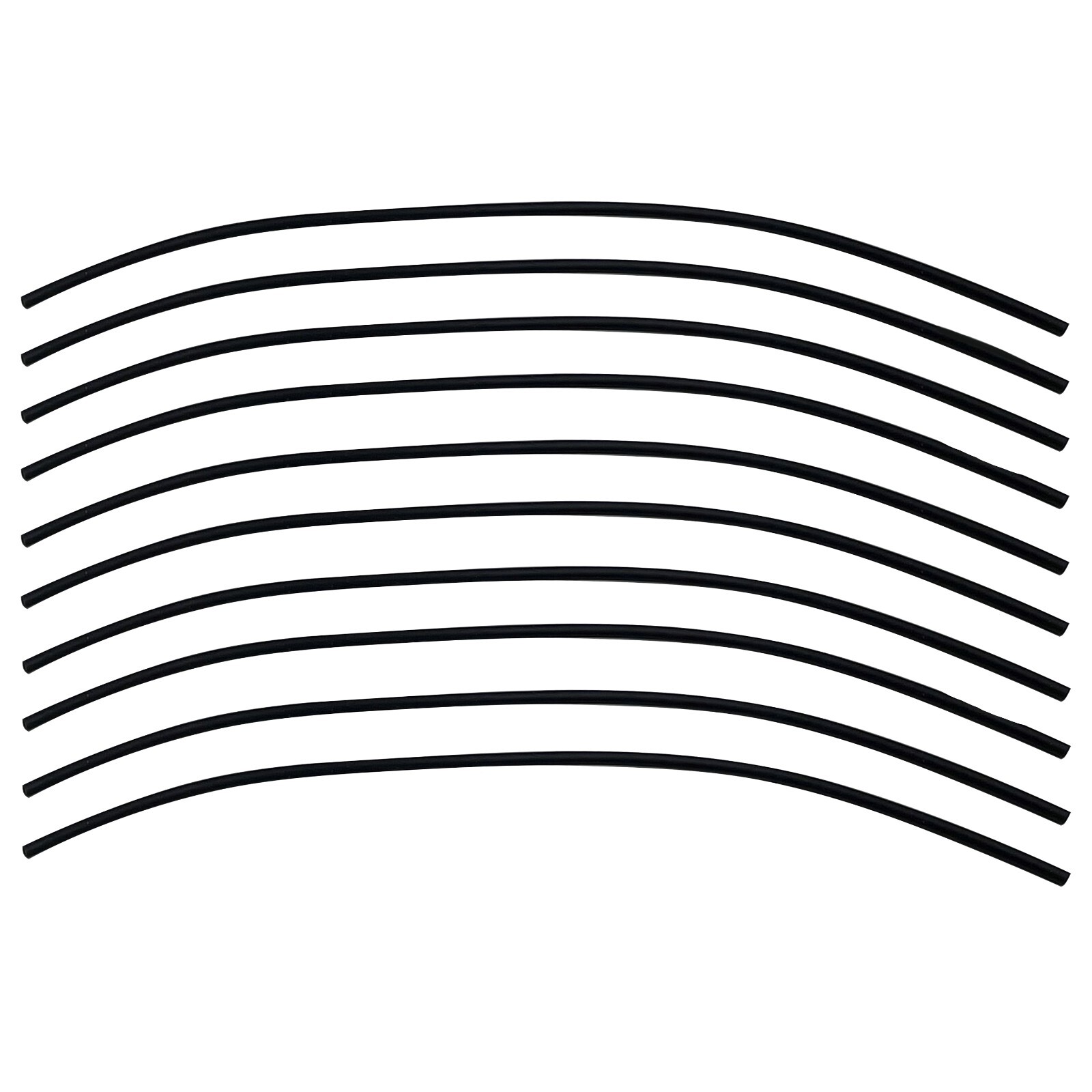 (10) 12″ Black 3/64″ Heat Shrink Tubing 2:1 Single Wall Non-Adhesive Wrap – USA