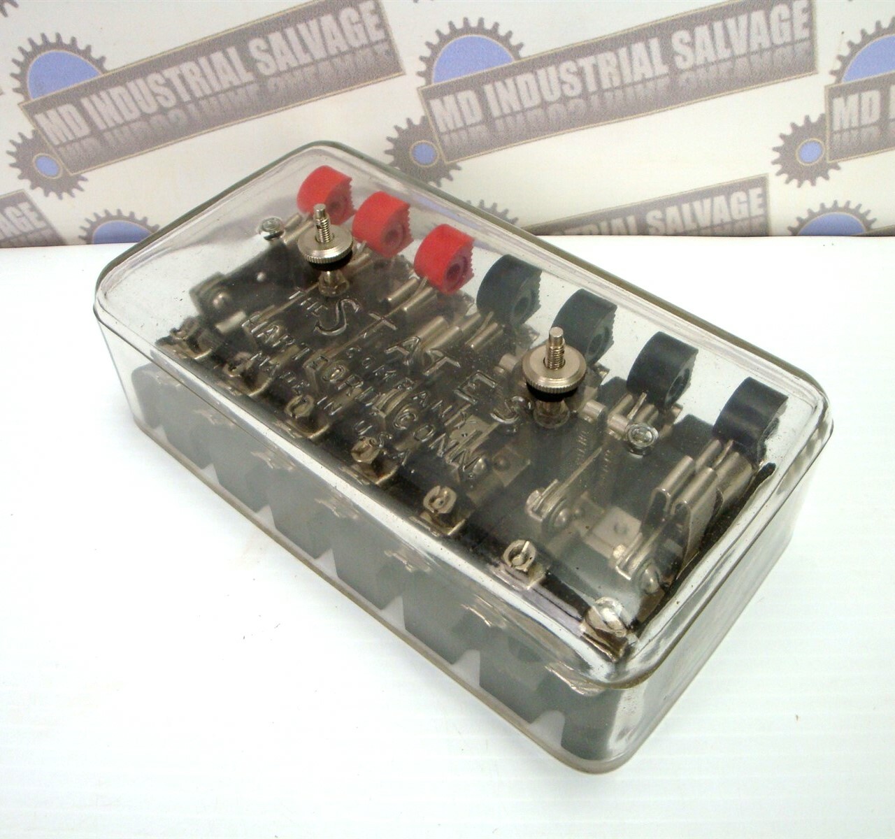 Vintage The STATES Co. GLASS COVER TEST SWITCHES 7-POLE 630 (NEW OLD STOCK)