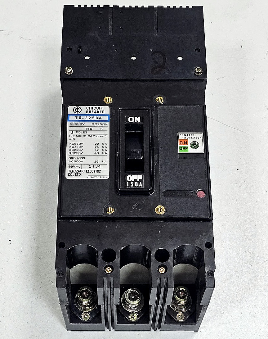 Terasaki Electric | T0-225BA | Circuit Breaker | 150A | 3-Pole MCCB