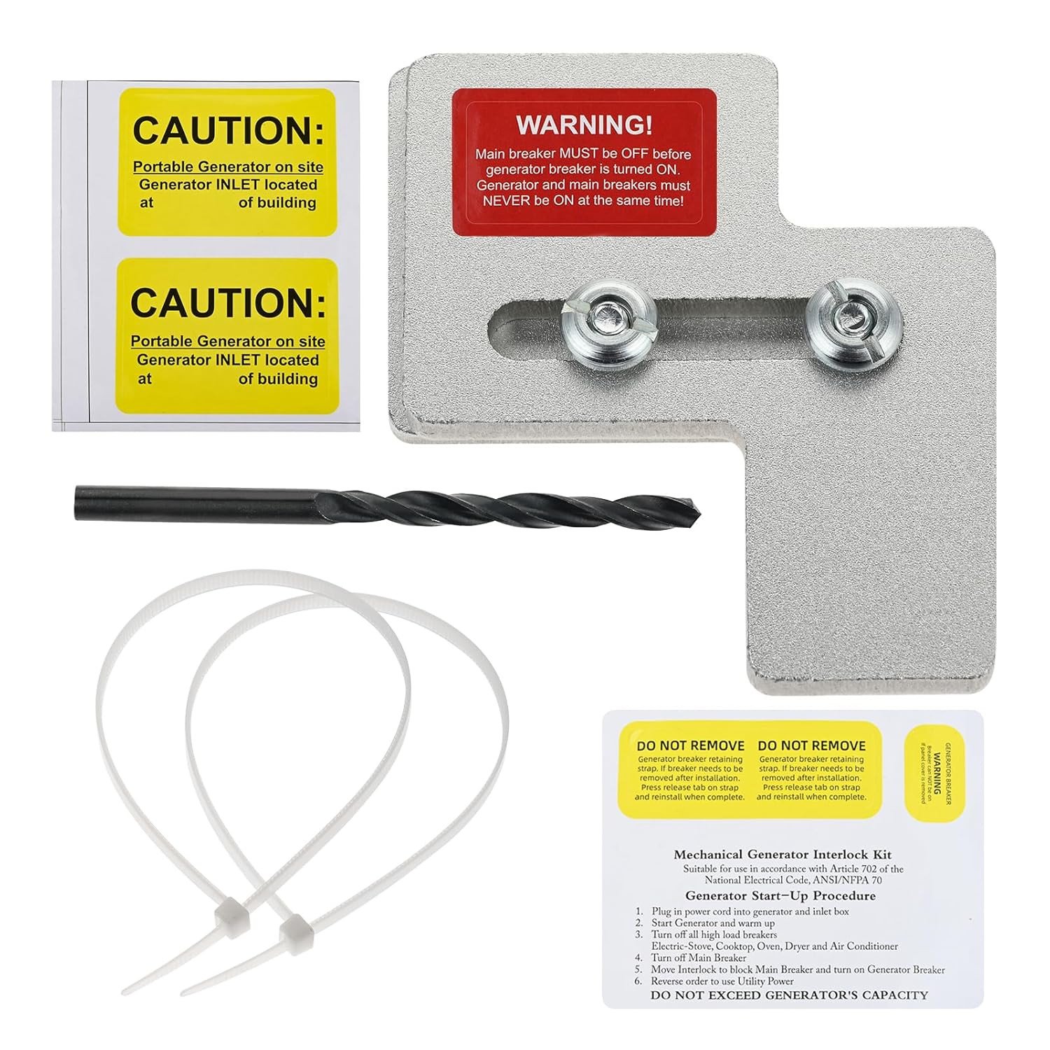 Generator Interlock Kit, Main Breaker Interlock Kit Compatible with Siemens 100