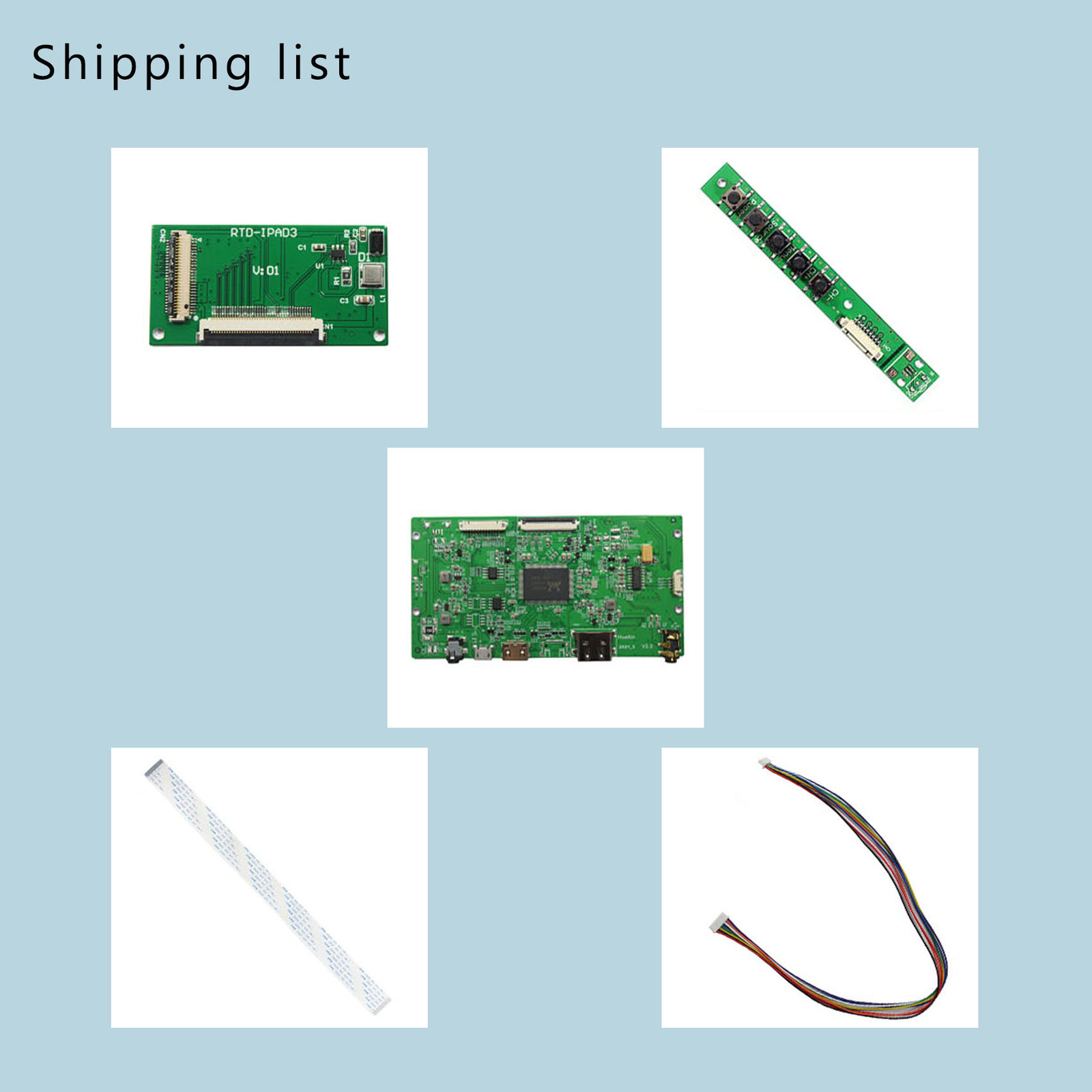 HDM I LCD Driver Board For 9.7″ 2048×1536 LTL097QL01 HQ097QX1 LP097QX1 IPS LCD