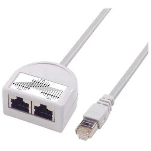 1PC L-COM ECS803-1 Splitter, USOC Bridge, 8×8 Plug, 2 (8×8) Jacks, RJ45, 15