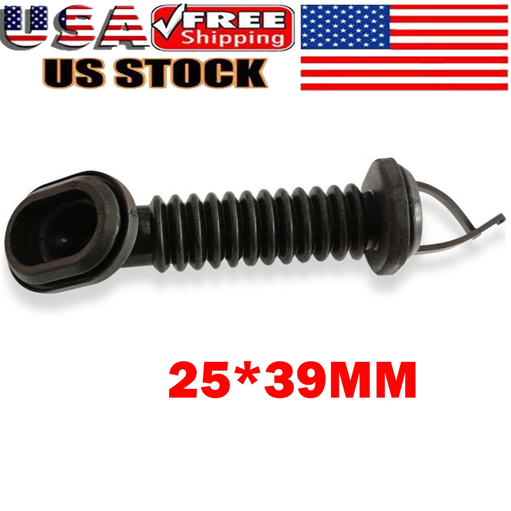 1X 25mm x 39mm Car Harness Wiring Door Tube Rubber Sleeve Dust-proof Oval Black