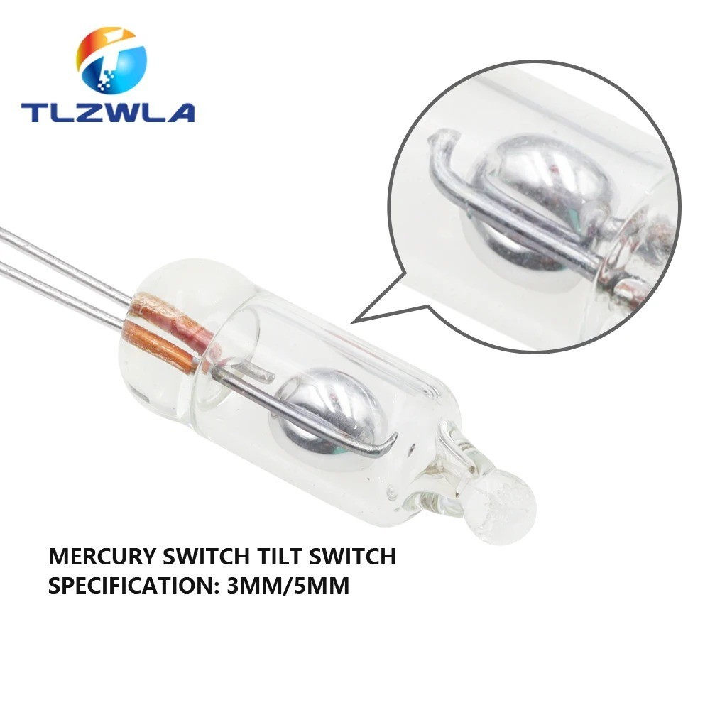 10PCS 3MM 5MM Tilt Switch Glass Unidirectional Tilt Switch Electric Induction