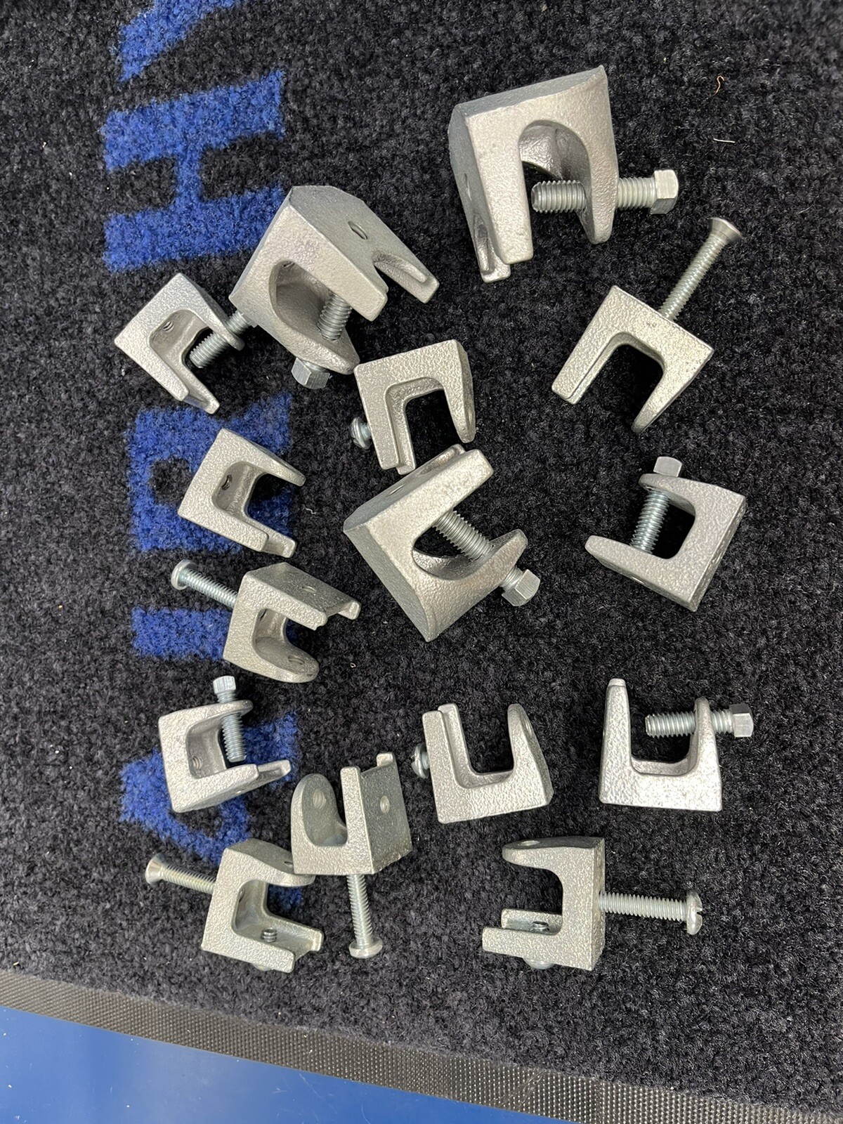 Lot of 16 galvanized steel metal beam clamp