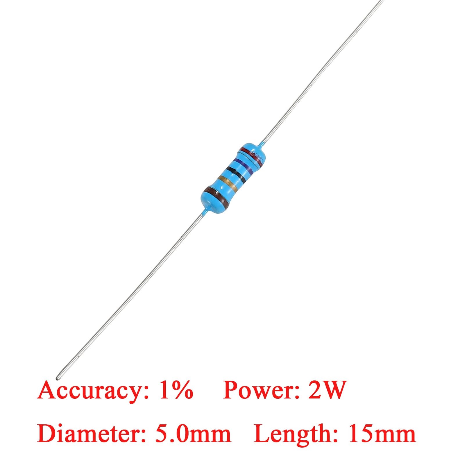Molence 130 Values 650PCS Resistor Kit 2W 1% Metal Film Resistors 1 Ohm-3M…