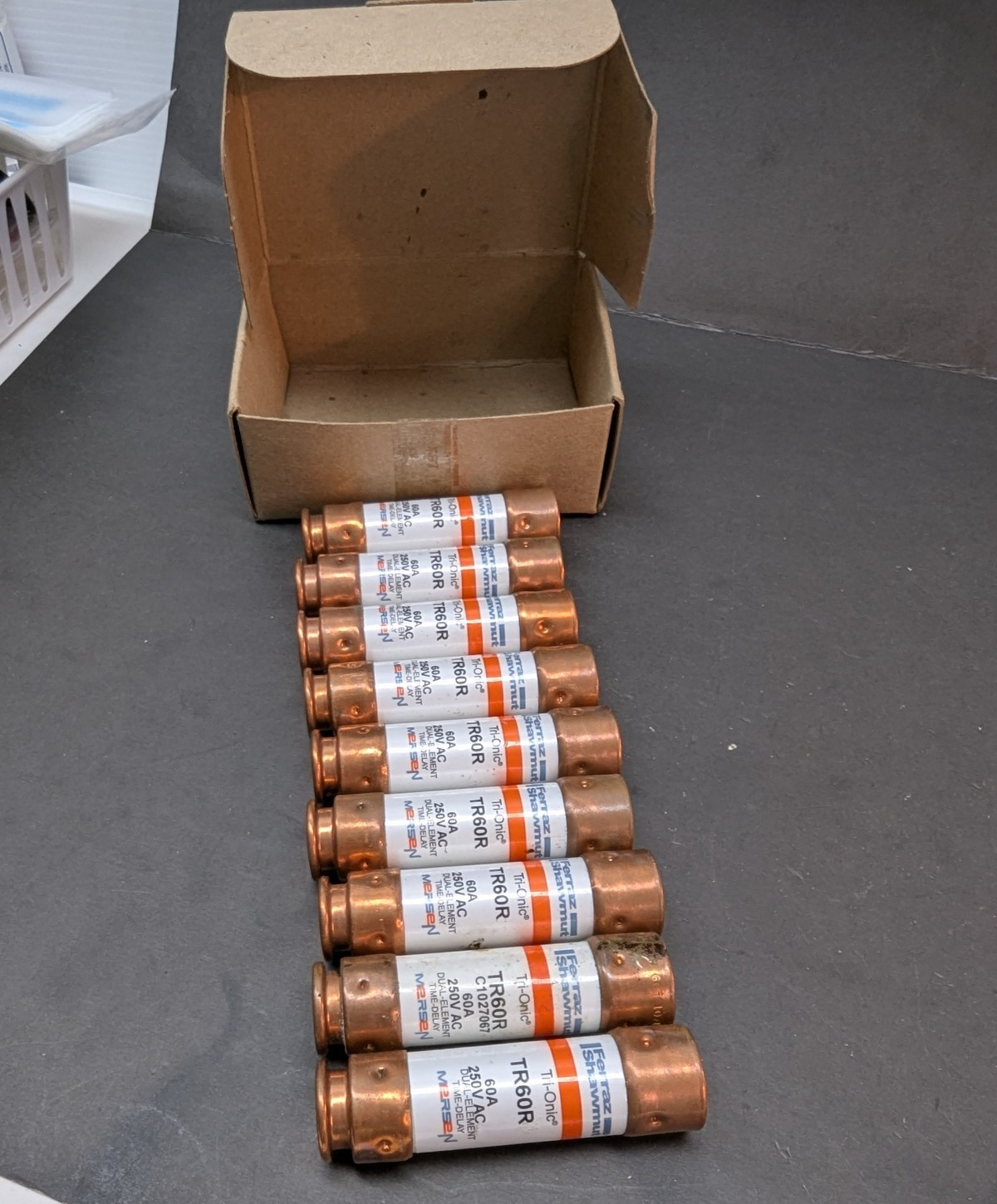 LOT OF 9 Mersen Tri-Onic Class RK5 Fuse TR60R 250V AC 60A