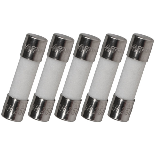 12A Slow Blow Ceramic Fuse 5x20mm T12A 250V (Pack of 5)