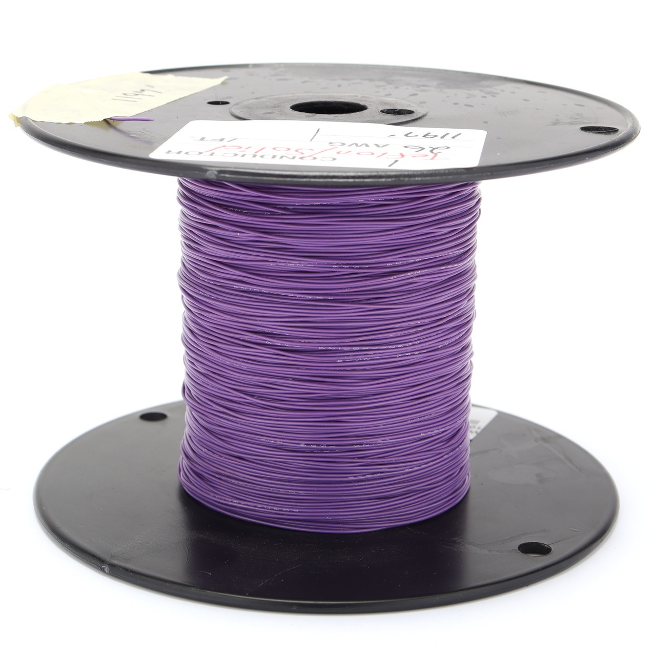 26AWG Solid Conductor Silver Plated Copper, PTFE Insulated Wire, Purple, 100ft