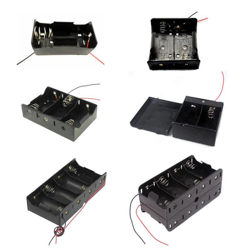 D Cell Battery Holder Case Box With Wire/Switch 1 2 3 4 8 Slots,Various Types