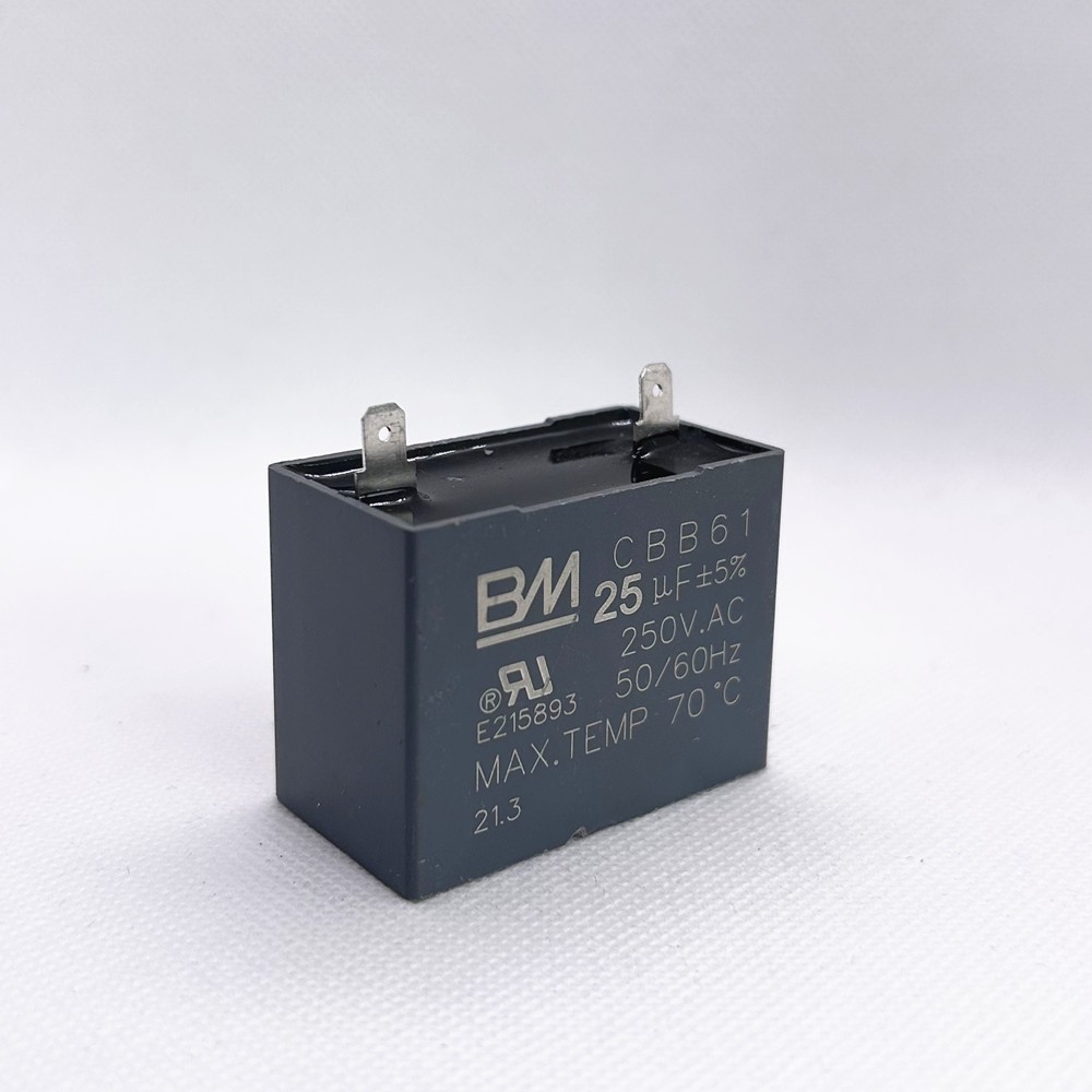 CBB61 25UF 250V 250VAC 25MFD Fan Motor Insert Capacitor 25 μF ± 5% 2 Pins