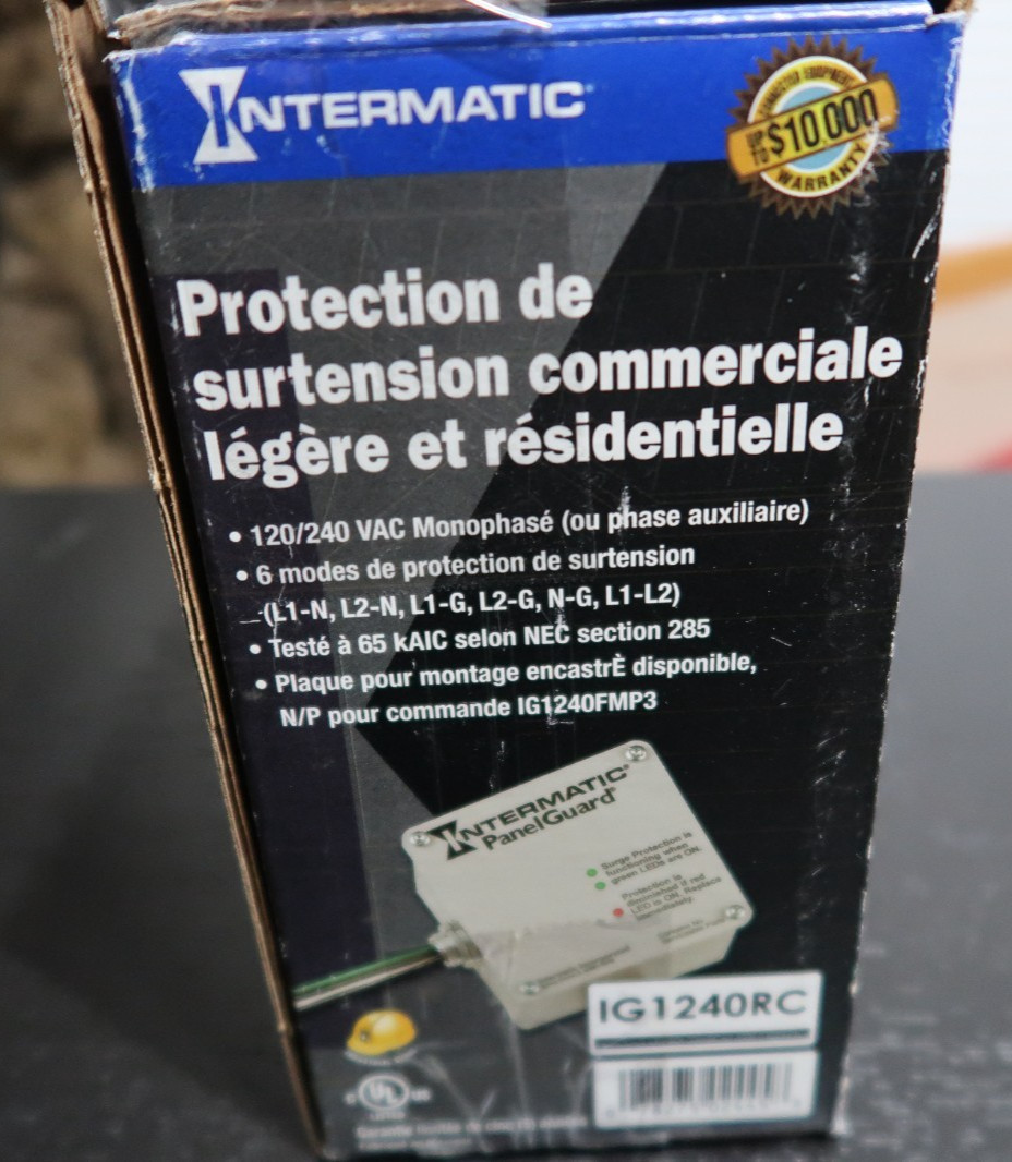 Intermatic Light Commercial / Home Panel Guard Surge Protective Device IG1240RC