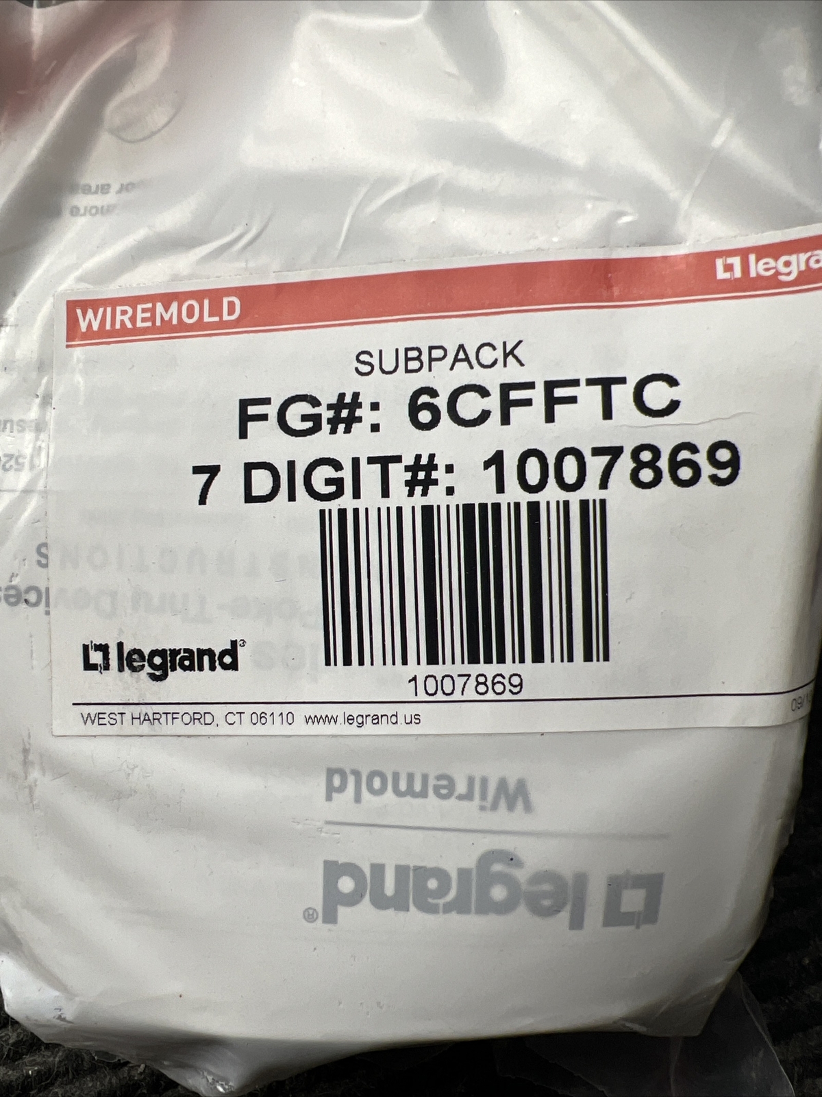 LEGRAND WIREMOLD EVOLUTION SERIES 6″ POKE-THRU 6CFFTC SUB