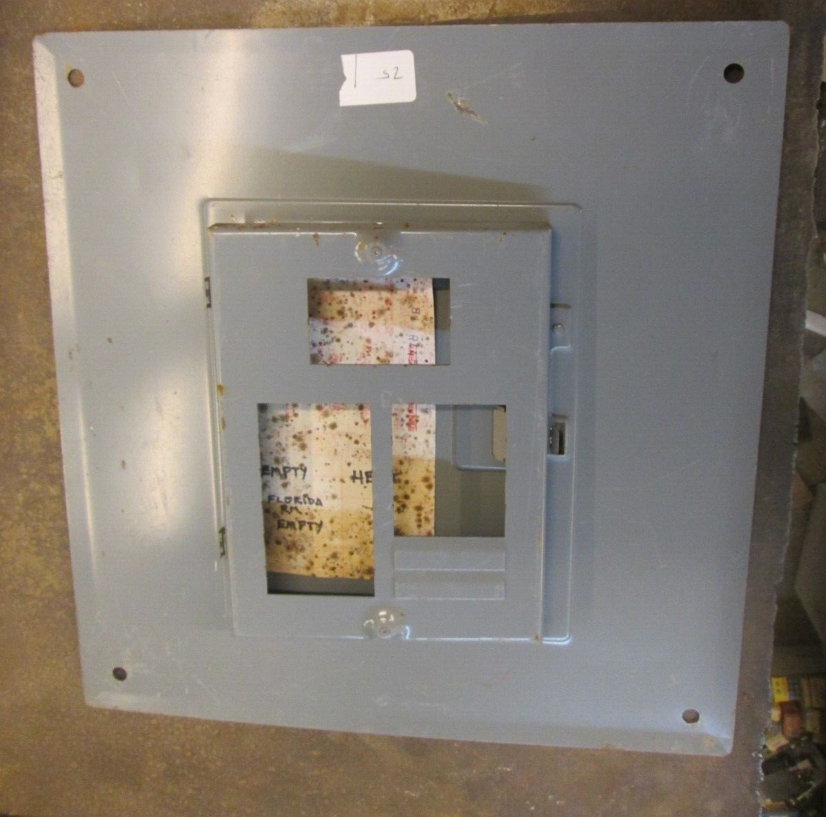 Square D 12 Circuit Breaker Box Cover Lid 16 1/8″ X 15 1/2″ QOC12U