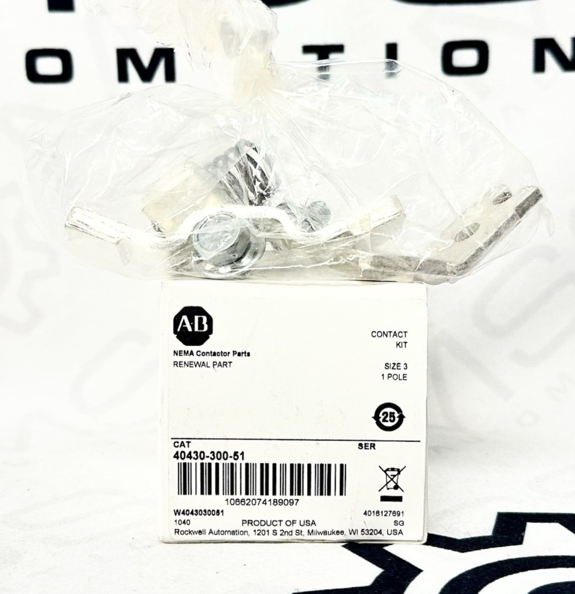 Allen-Bradley 40430-300-51 SIZE 3 1-Pole Contact Kit