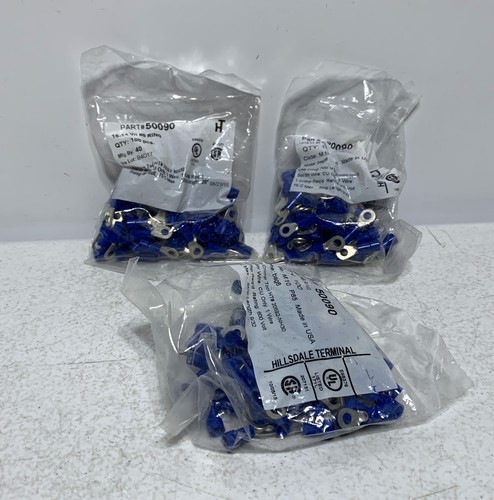 Hillsdale Terminal 50090 16-14 AWG #8 Ring Terminal (lot of 300)
