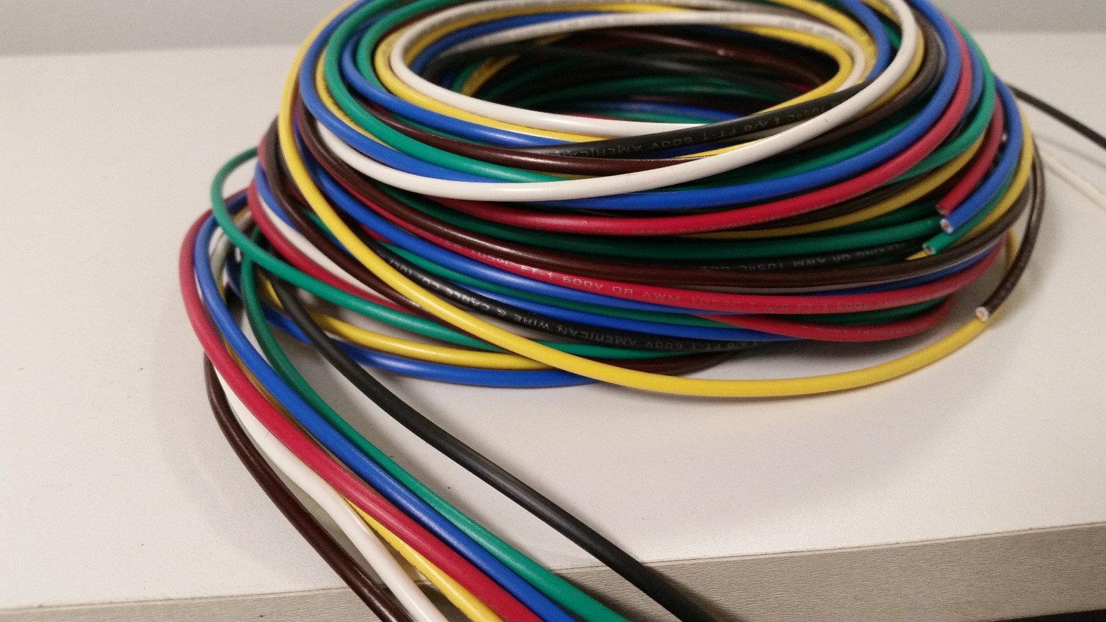 18 GAUGE WIRE 7 COLORS 25 FT EA PRIMARY AWG STRANDED COPPER POWER MTW bwrgybb