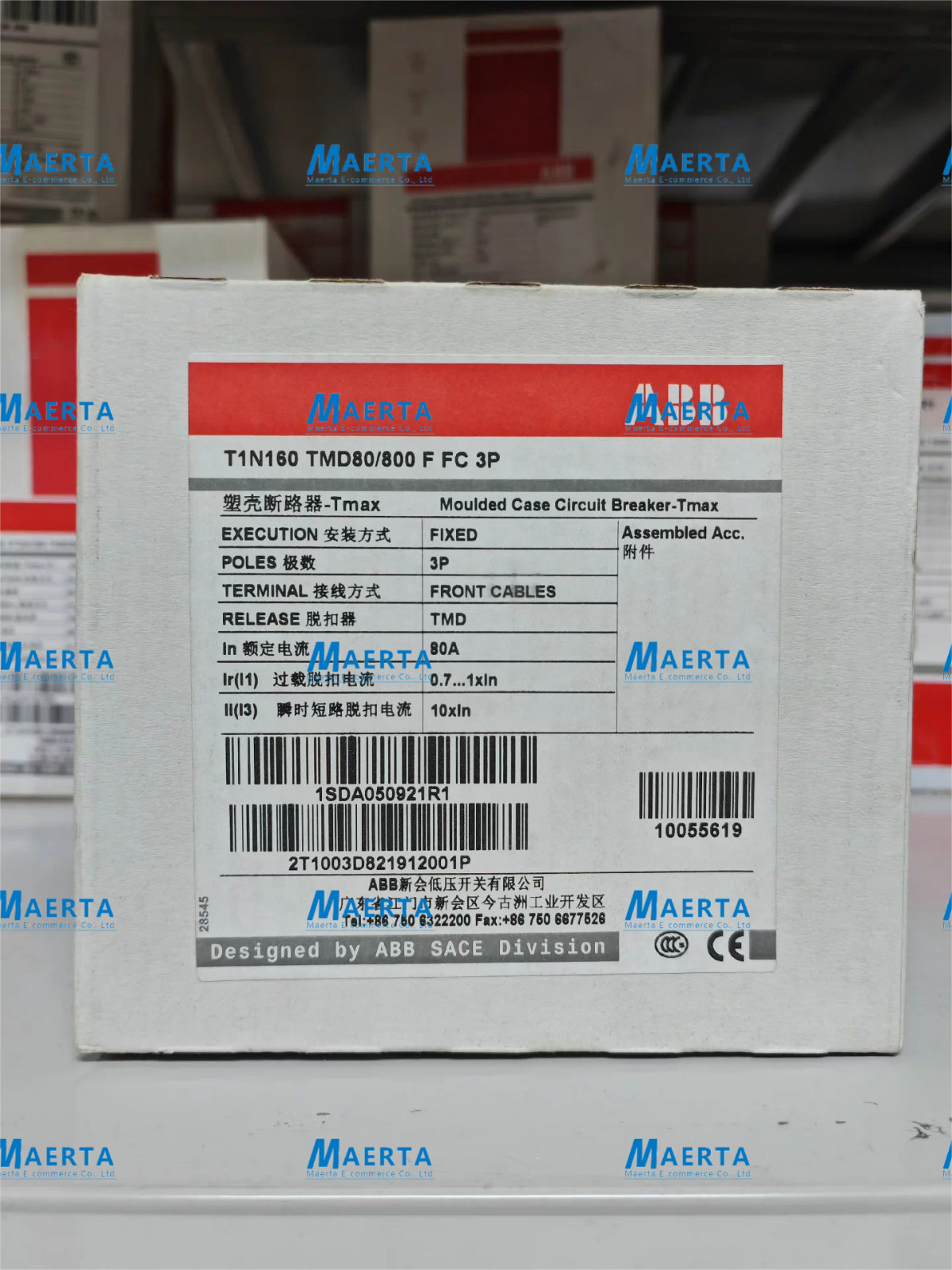 1PC NEW 1SDA050921R1 T1N160 TMD80/800 F FC 3P Molded Case Circuit Breaker
