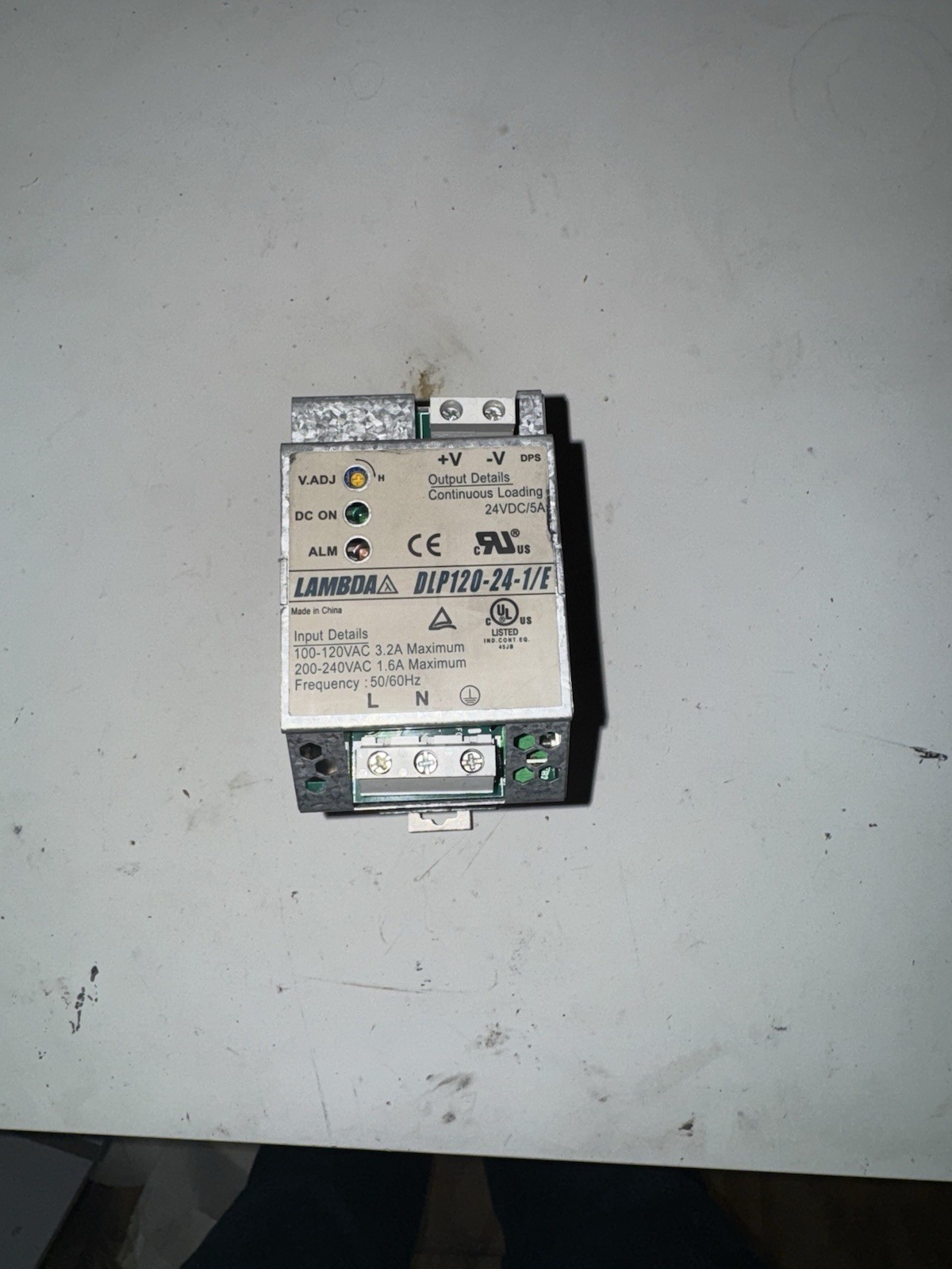TDK-Lambda DPP120-24-1 Din Power Supply Input 115-230VAC Output 24VDC 120W