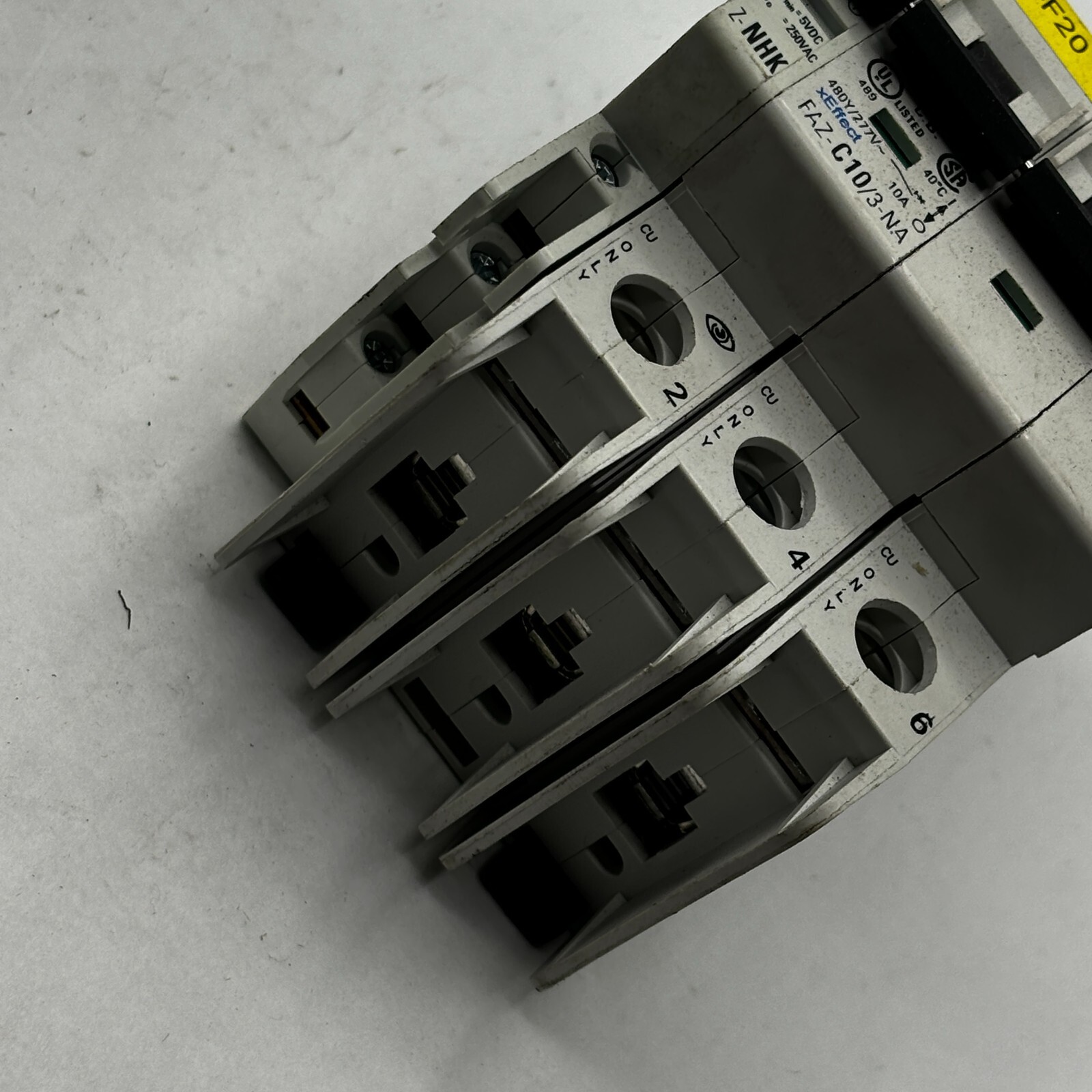 Eaton FAZ-C10/3-NA FAZC10/3NA Circuit Breaker 10A 3-Pole 3P 480Y/277V UL489 ✅