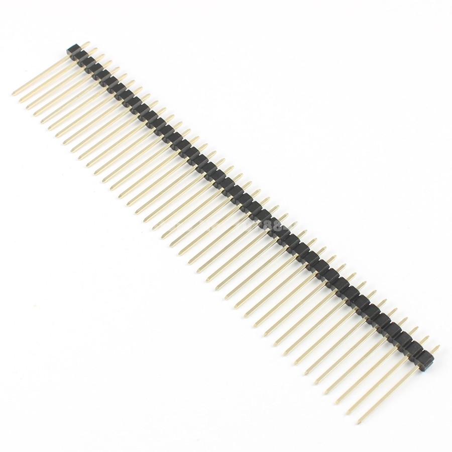10Pcs 2.54mm Pitch Male 40 Pin Single Row Straight Pin Header Strip Length 21mm