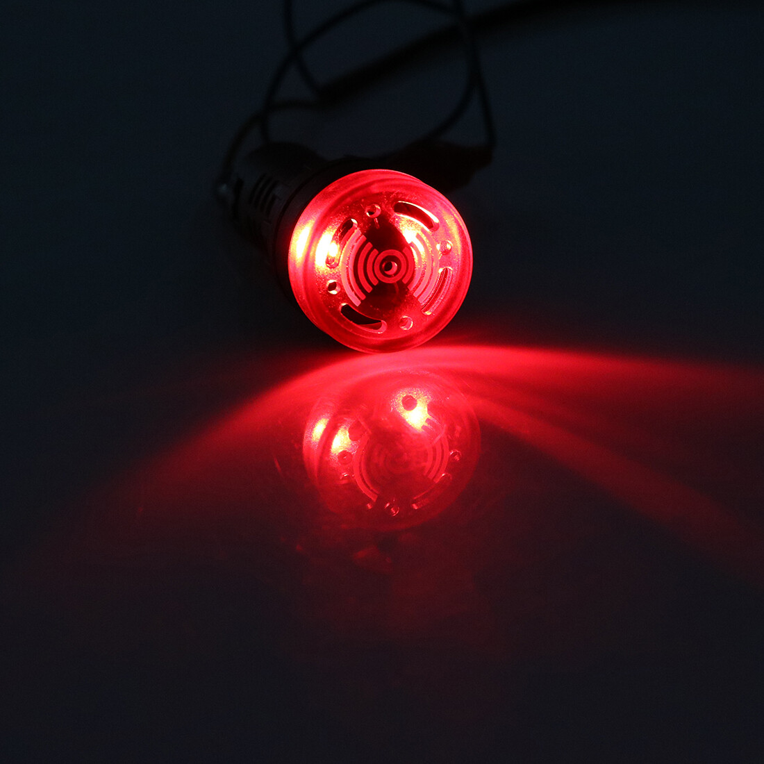 10pcs Red Indicator Light with Buzzer AC/DC 24V 22mm Panel Mount Flashing Alarm